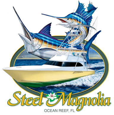 Steel Magnolia Custom Boat Shirt Design